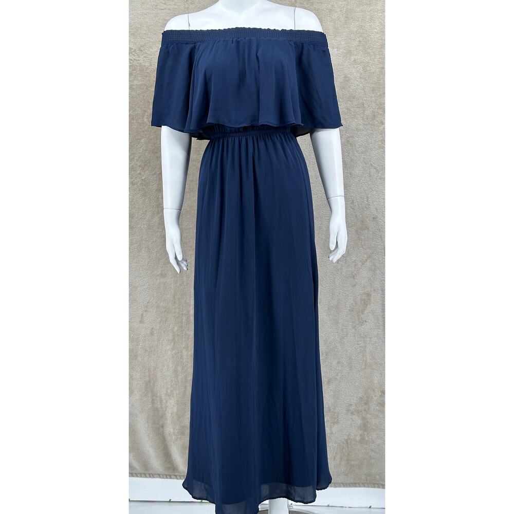 Show Me Your Mumu Dress Womens Small Hacienda Maxi Off the Shoulder Bridesmaid‎